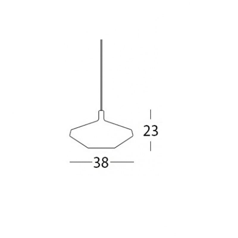 Penta MOM sospensione bassa - vetro blu avio opaco - immagine 3