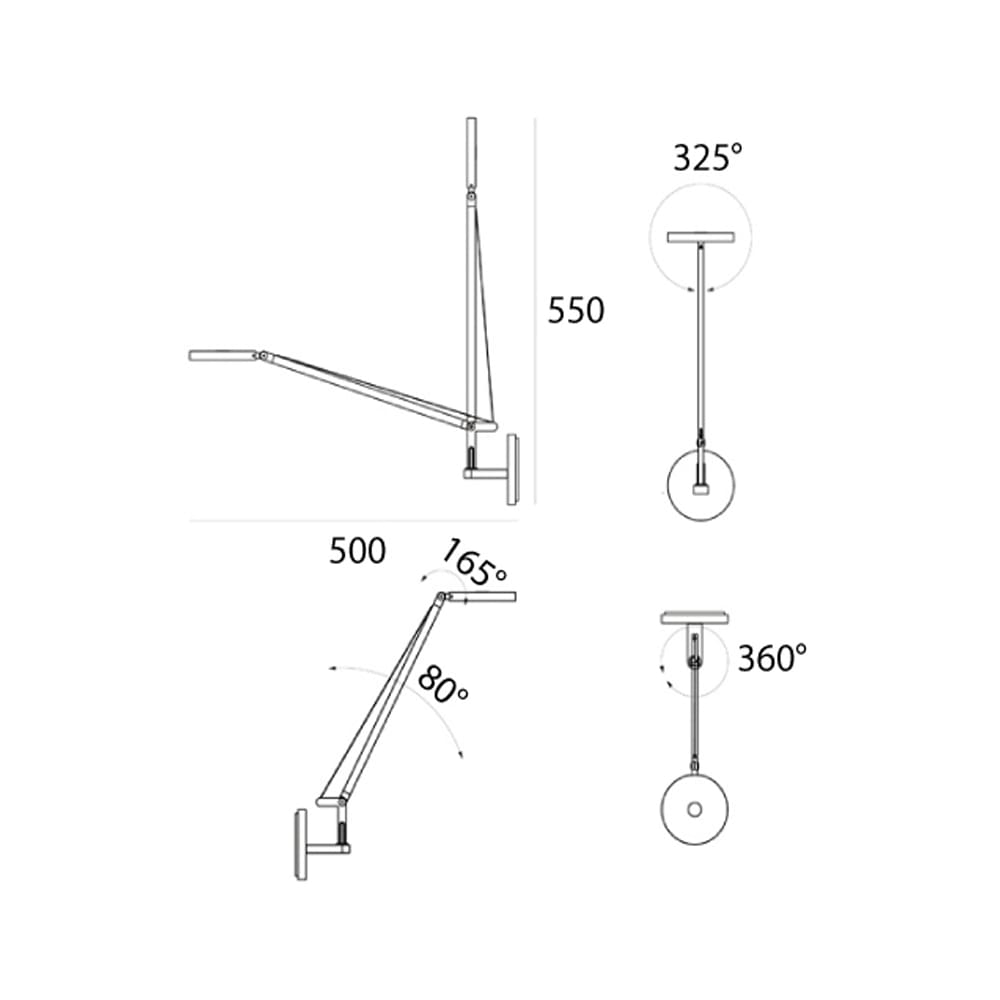 Artemide DEMETRA Micro wall - 2700K - black - Image 3