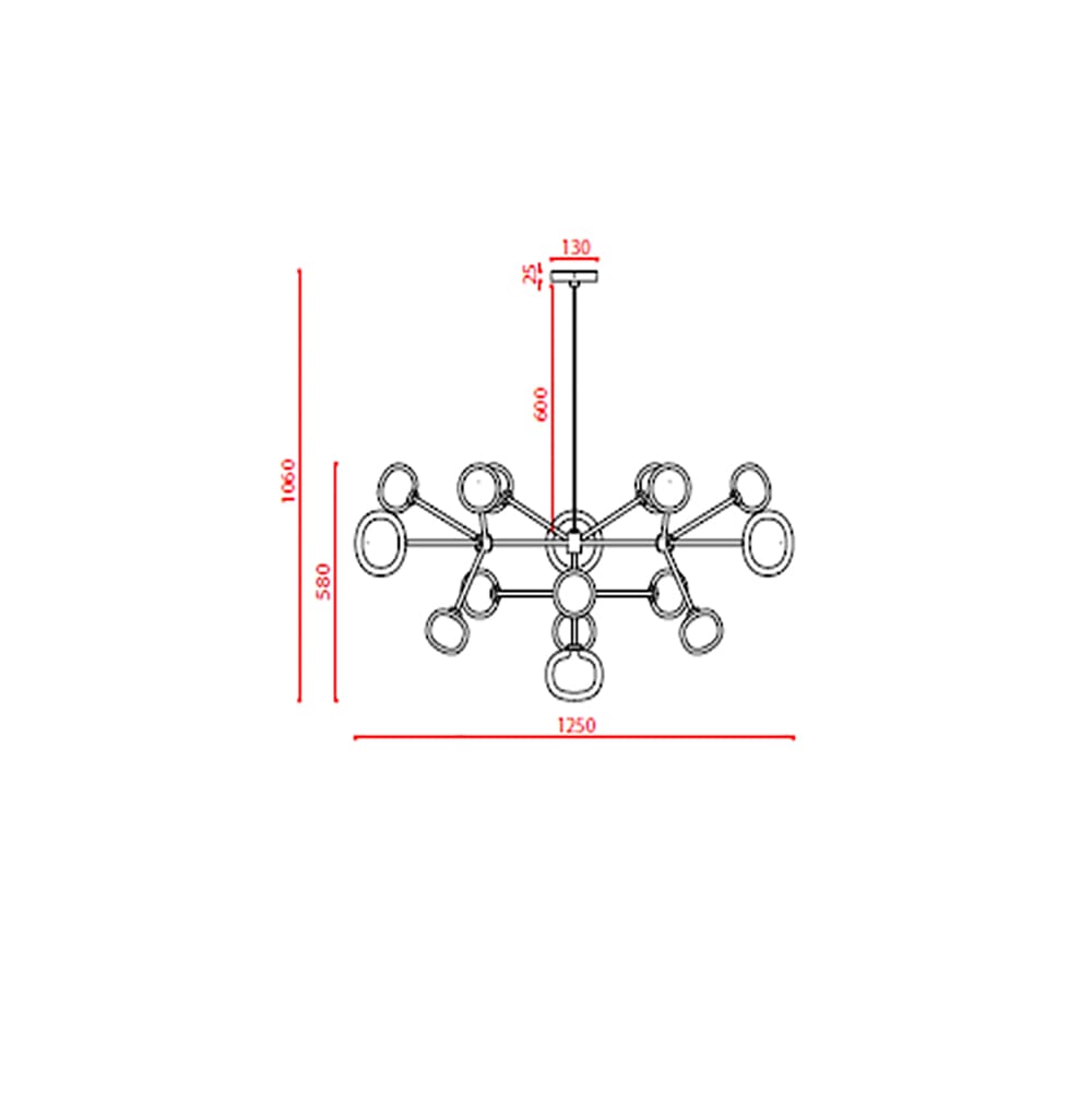 Tooy NABILA 552.16 - nero opaco, ottone spazzolato e vetro trasparente - immagine 3