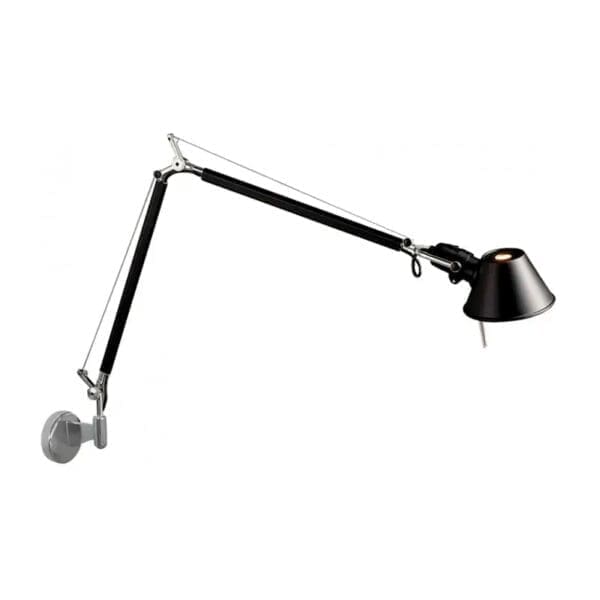 Artemide TOLOMEO parete - nero con supporto alluminio