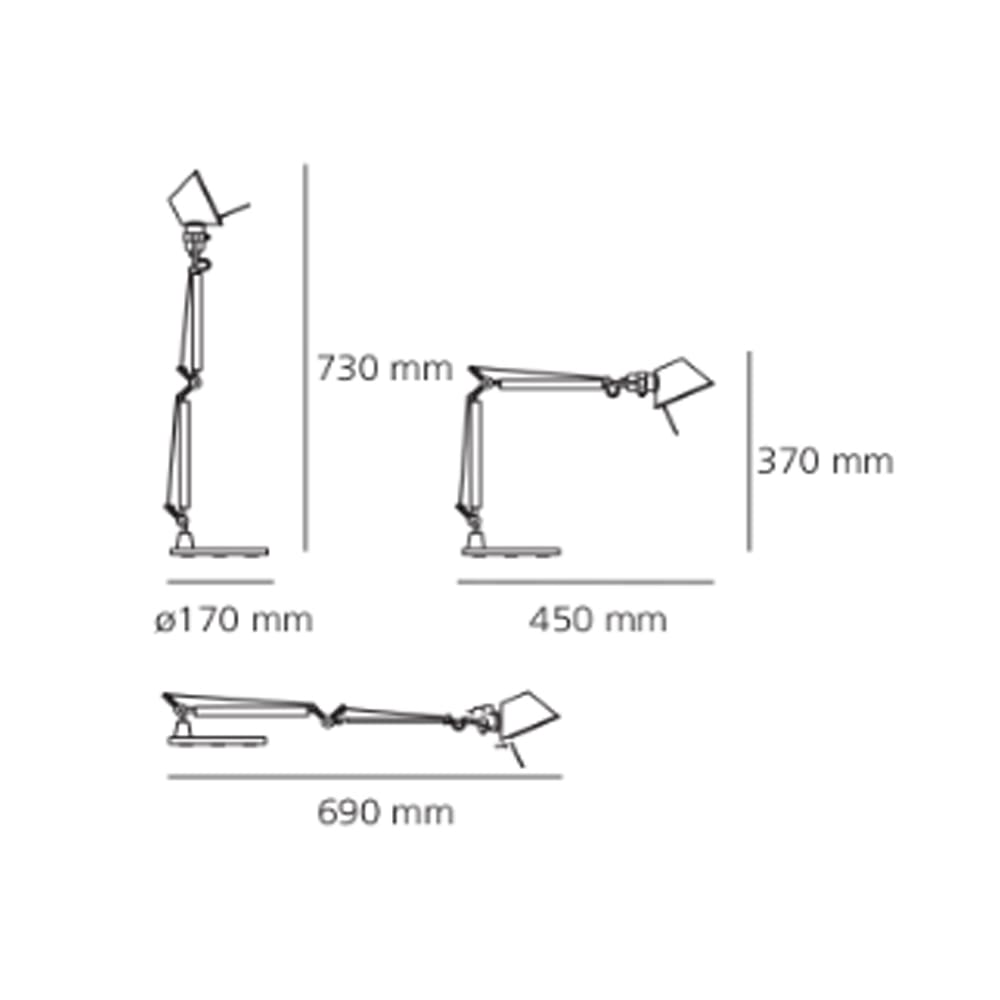 Artemide TOLOMEO Micro with table base - orange anodizzato - Image 3