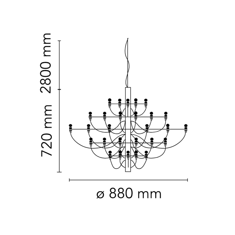 Flos 2097/30 - frosted bulbs - matte black - Image 3