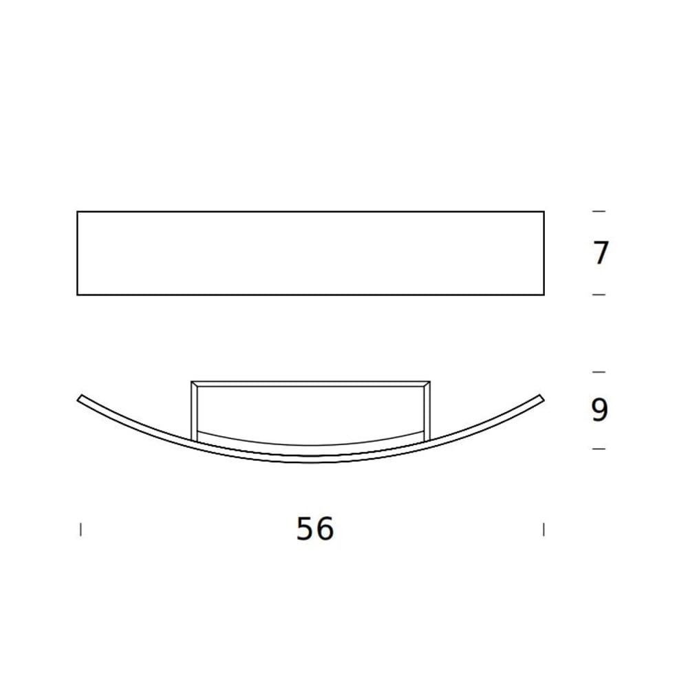 Fontana Arte RIGA LED media - 56cm - acciaio - immagine 3
