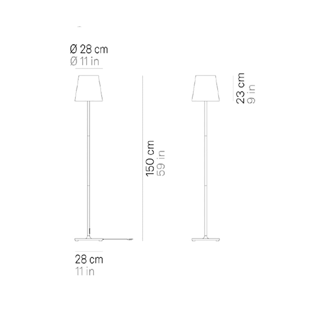 Zafferano POLDINA 230V - terra – con spina - corten - immagine 3