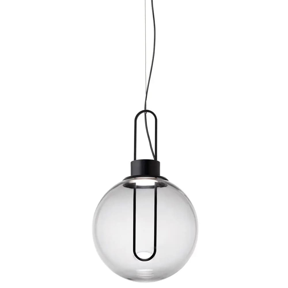 Modoluce ORB LED suspension - glass D40 – black