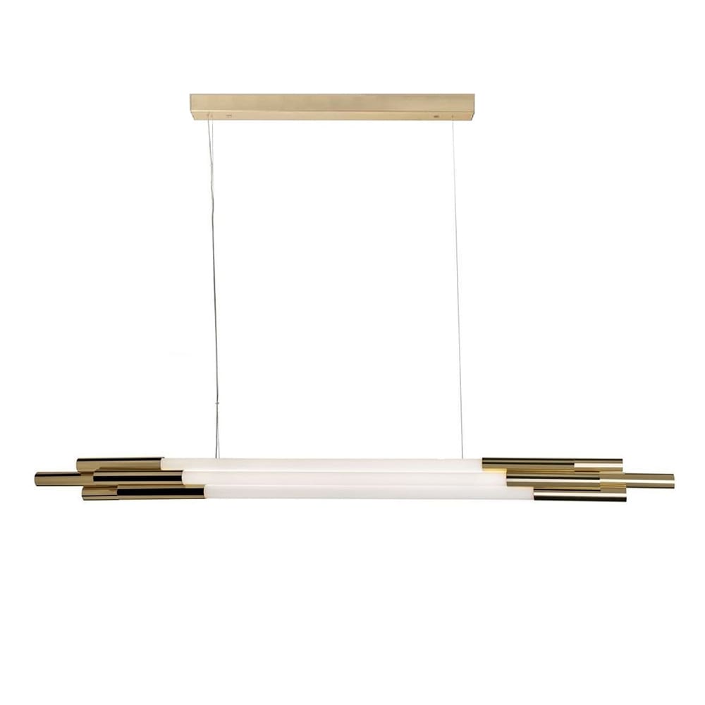 DCW éditions ORG P HORIZONTAL 1300 - opal glass and anodized aluminium