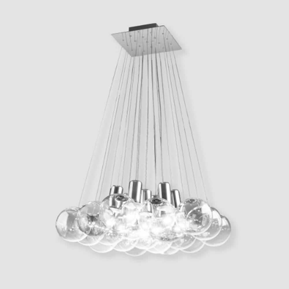 SP Light SPHERE 19 LED H65 - rosone tondo - cristallo trasparente