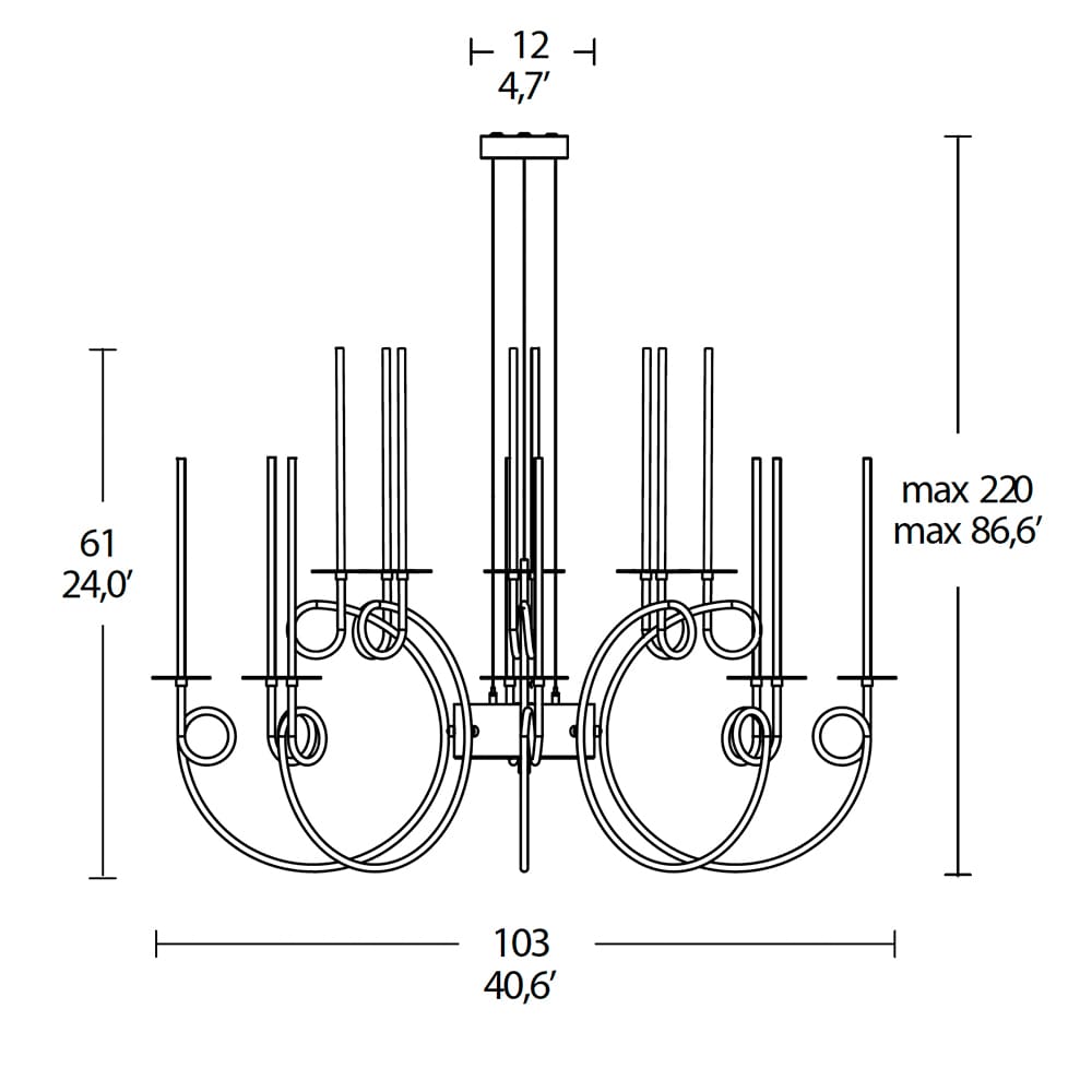 SP Light CALLIGRAFICO sospensione NITY 16 C LED - cromo - immagine 3