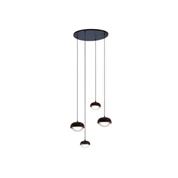 Tooy MUSE 554.14 - nero sabbia e ottone spazzolato