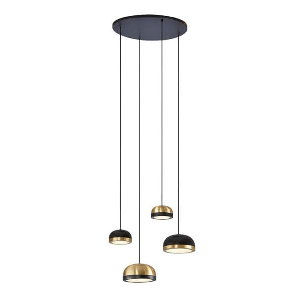 Tooy MOLLY 556.14 - nero sabbia con anello ottone spazzolato