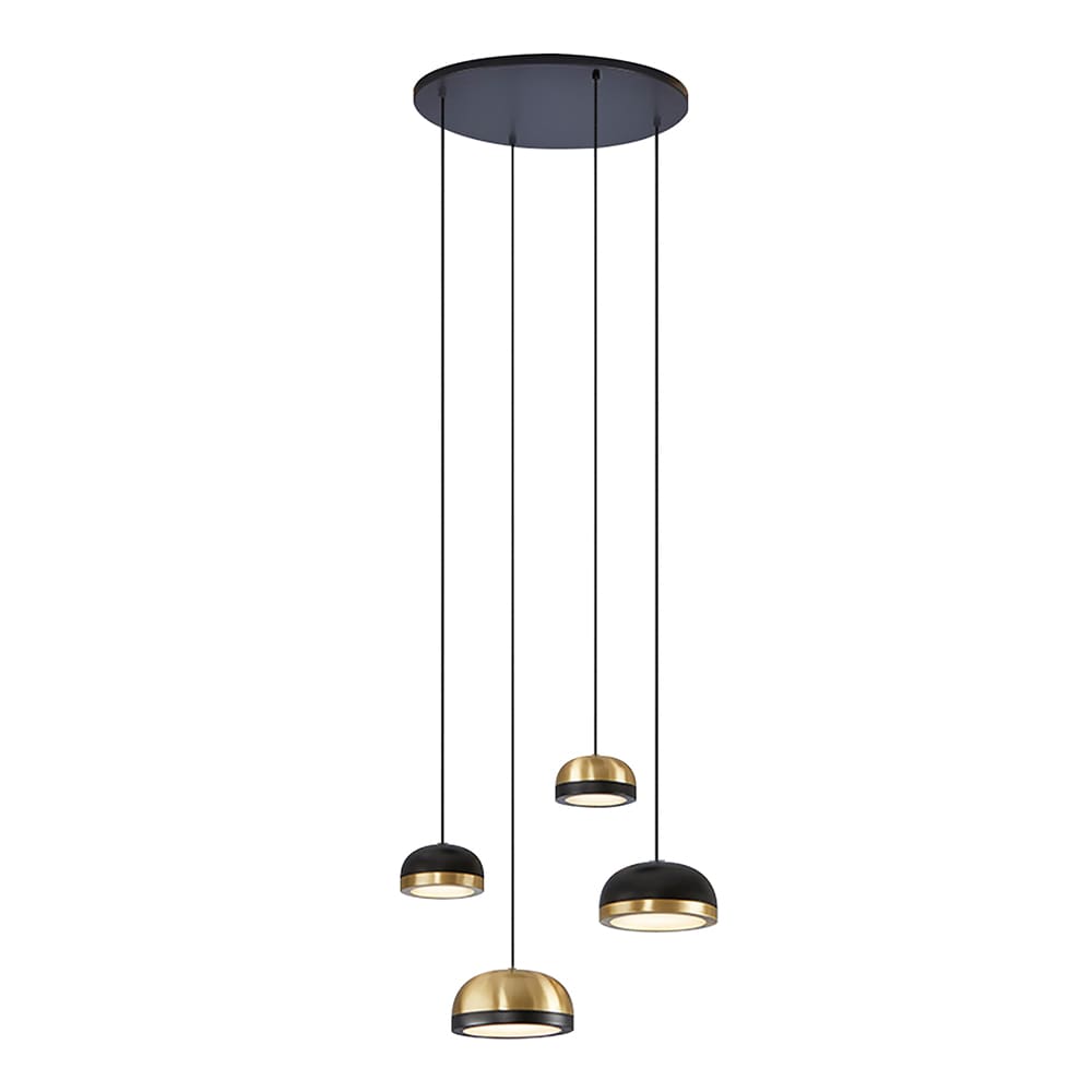 Tooy MOLLY 556.14 - nero sabbia con anello ottone spazzolato