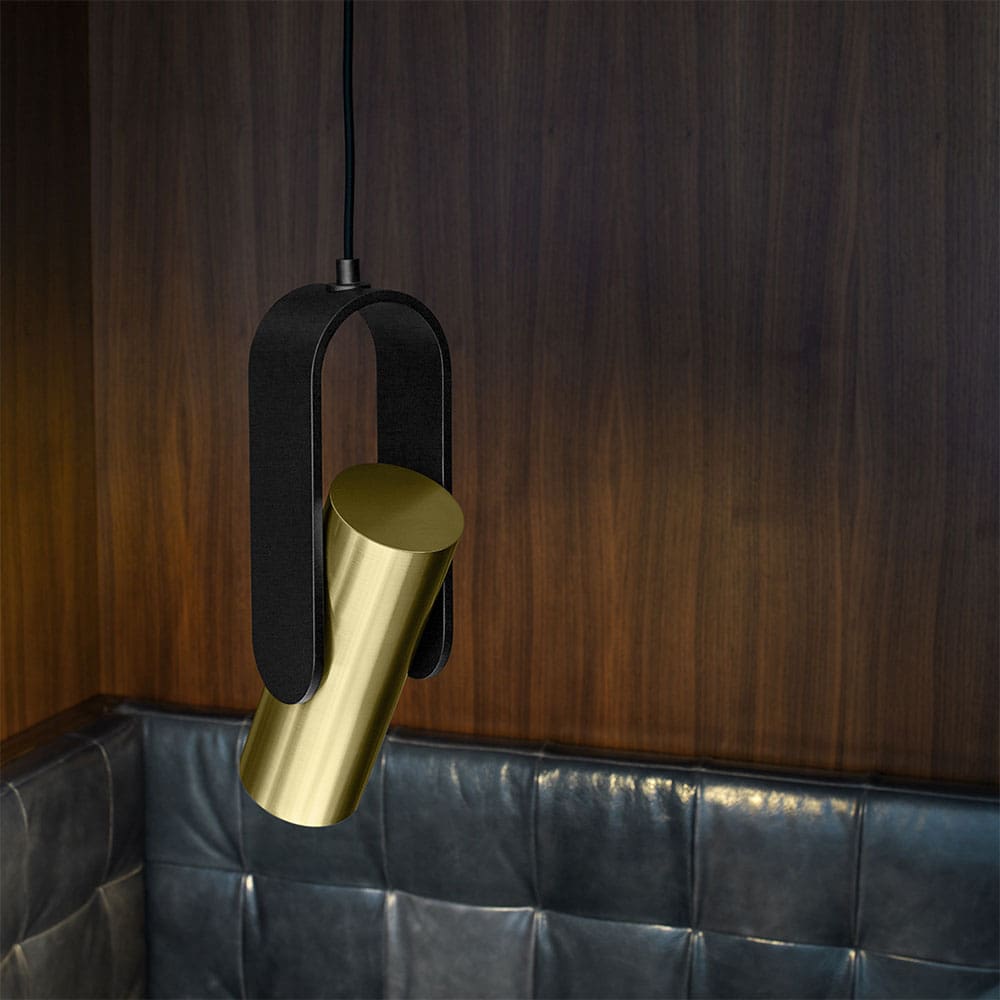 Tooy NASTRO 563.11 - structure: sand black and cylinder: brushed brass - Image 2