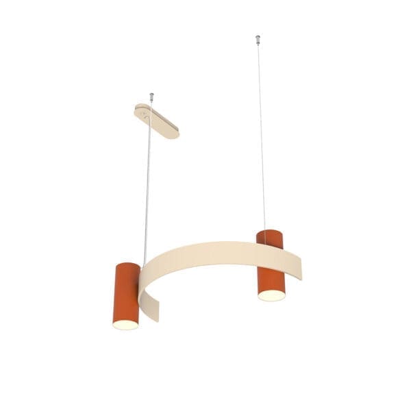 Tooy NASTRO 563.12 - struttura  beige e cilindro terracotta