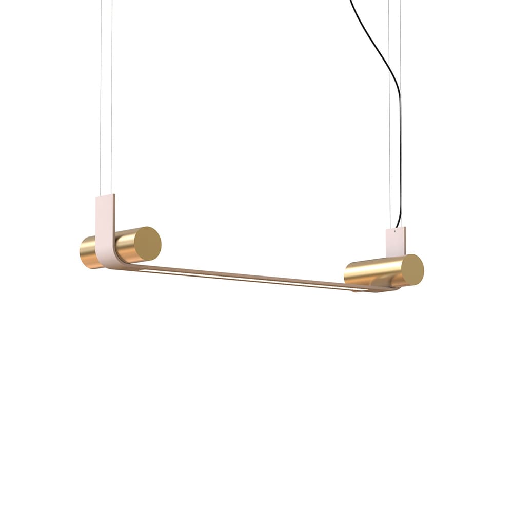 Tooy NASTRO 563.21 - beige structure and brushed brass cylinder
