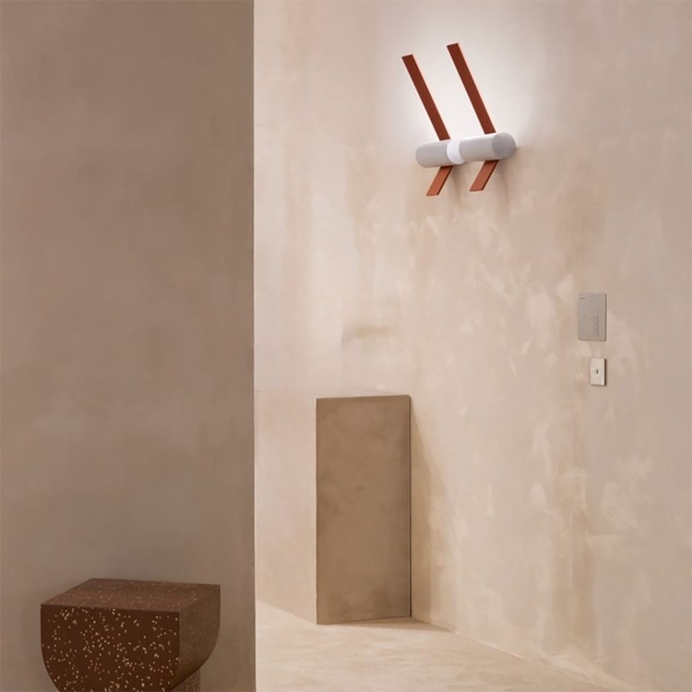Tooy NASTRO 563.41 - terracotta structure and brushed brass cylinder - Image 2