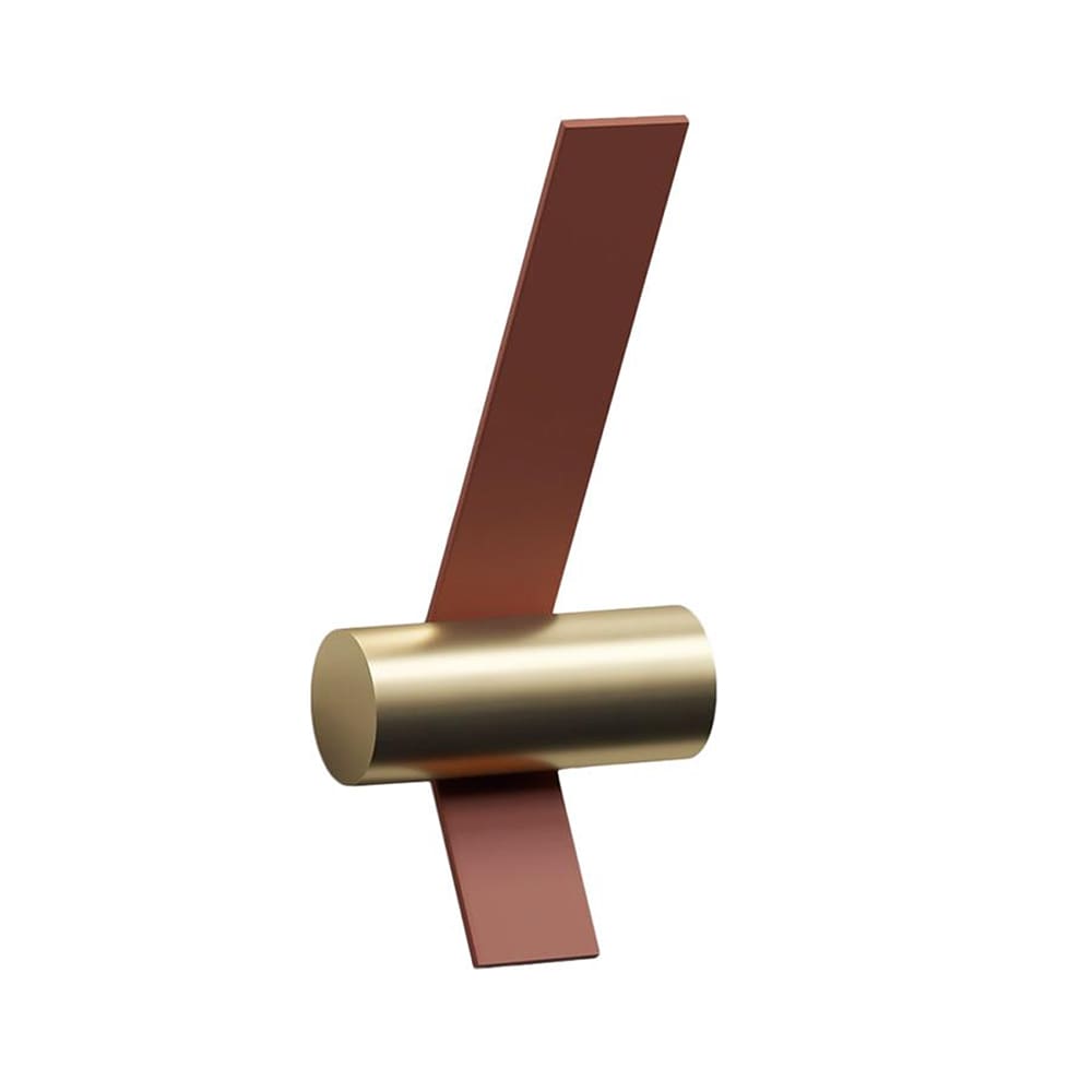 Tooy NASTRO 563.41 - terracotta structure and brushed brass cylinder