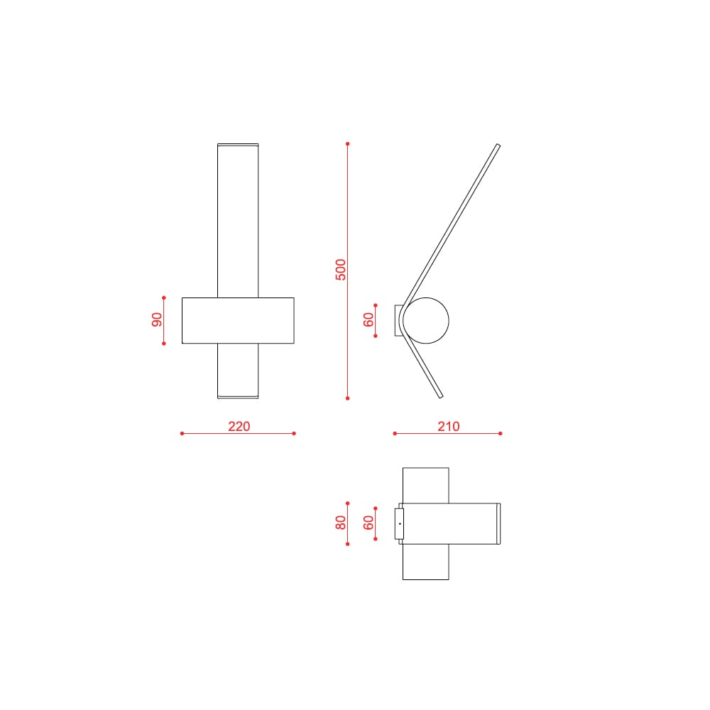 Tooy NASTRO 563.41 outdoor - struttura  beige e cilindro ottone spazzolato - immagine 3