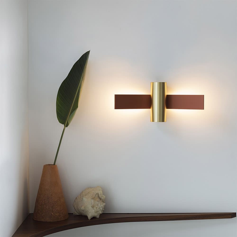 Tooy NASTRO 563.43 - struttura nero sabbia e cilindro ottone spazzolato - immagine 2