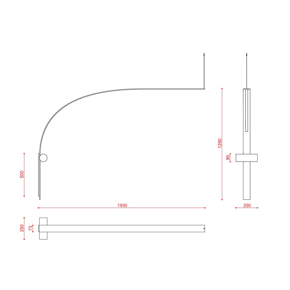 Tooy NASTRO 563.47  - struttura nero sabbia e cilindro Frassino - immagine 3