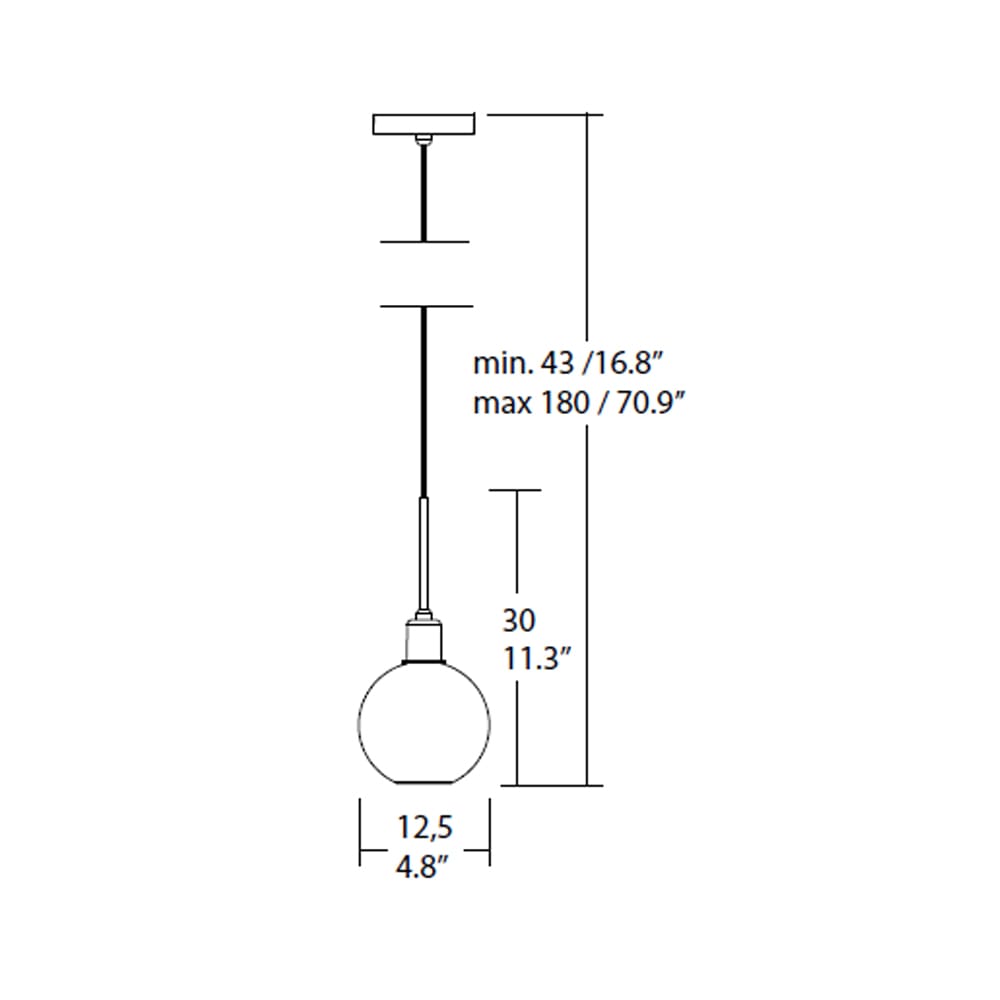 SP Light DIVA sospensione singola - cromo vetro R bianco - immagine 3