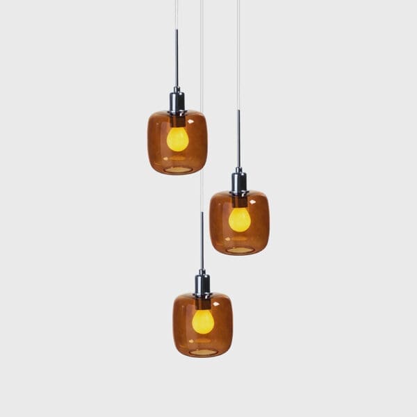 SP Light DIVA triple suspension -  chrome glass B amber