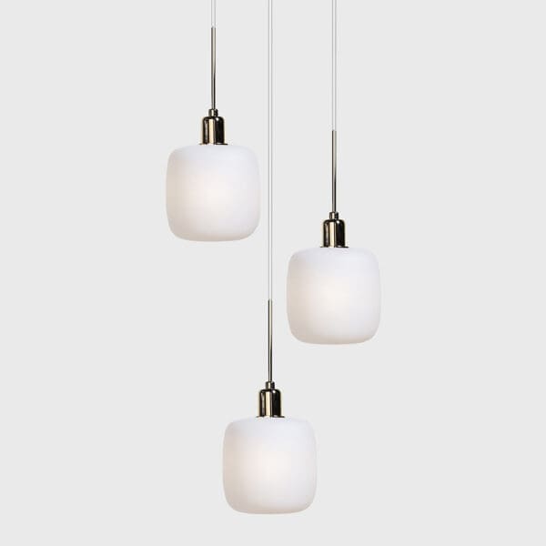 SP Light DIVA triple suspension - gold glass B white