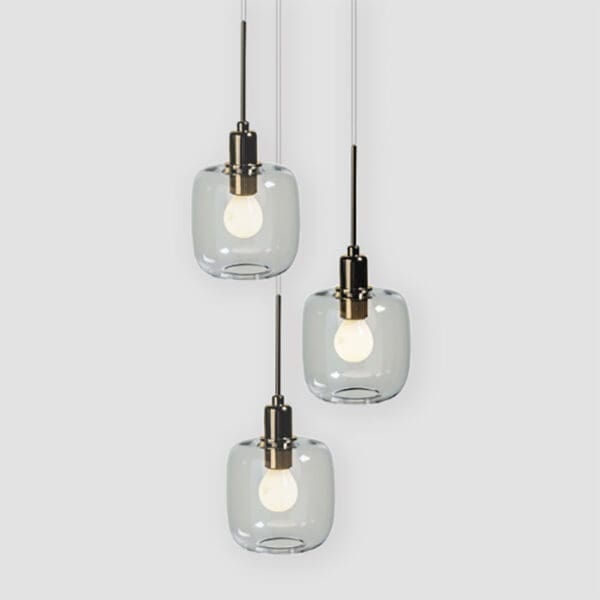 SP Light DIVA triple suspension - gold glass B clear