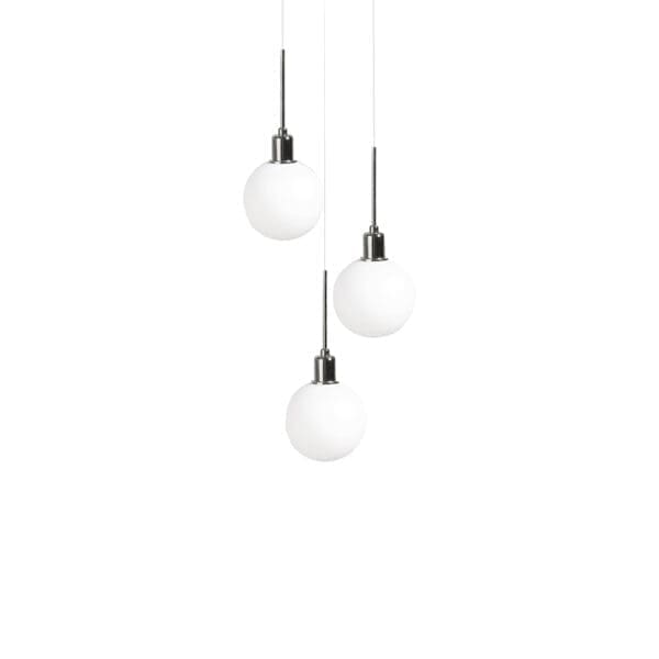 SP Light DIVA triple suspension - chrome glass R white