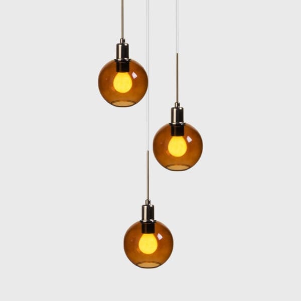 SP Light DIVA triple suspension - gold glass R amber
