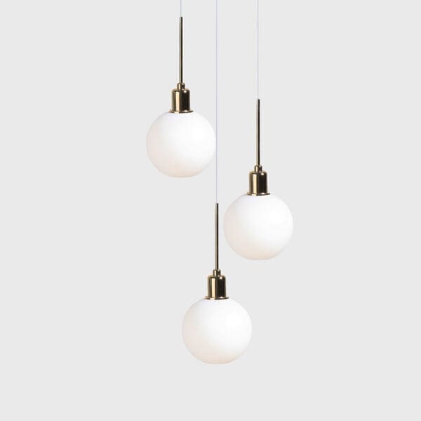 SP Light DIVA triple suspension - gold glass R white