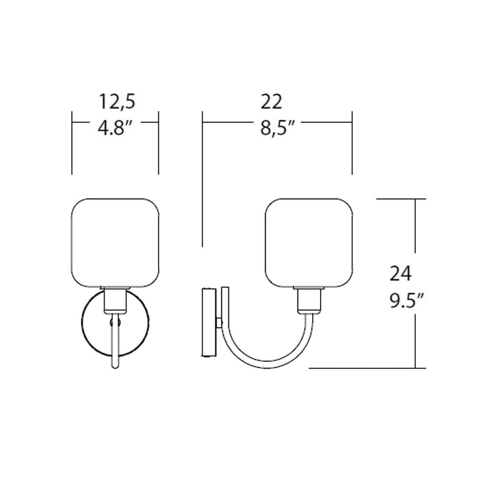 SP Light DIVA parete 1 - oro vetro B bianco - immagine 3