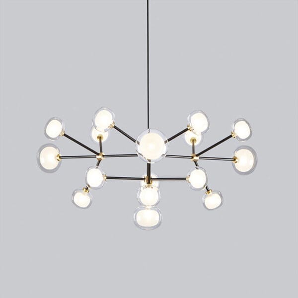 Tooy NABILA 552.16 - matt black, brushed brass and transparent glass