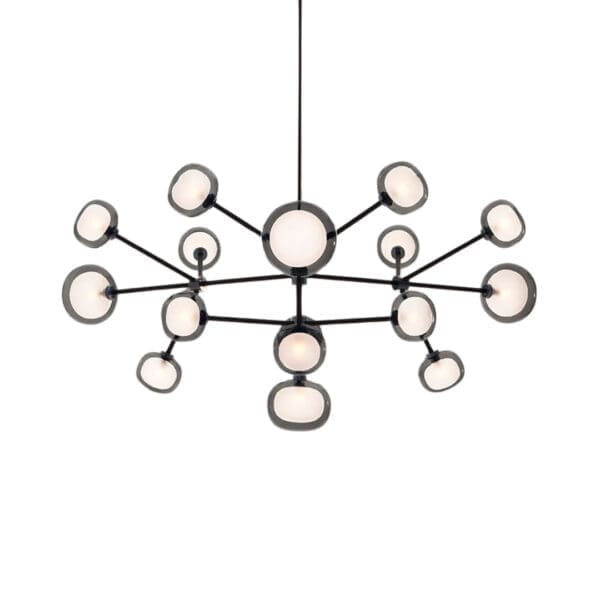 Tooy NABILA 552.16 - matt black, black chrome and smoked glass