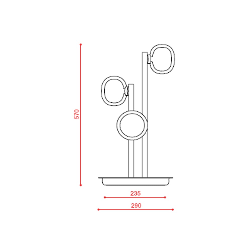 Tooy NABILA 552.33 - matt black, black chrome and smoked glass - Image 3