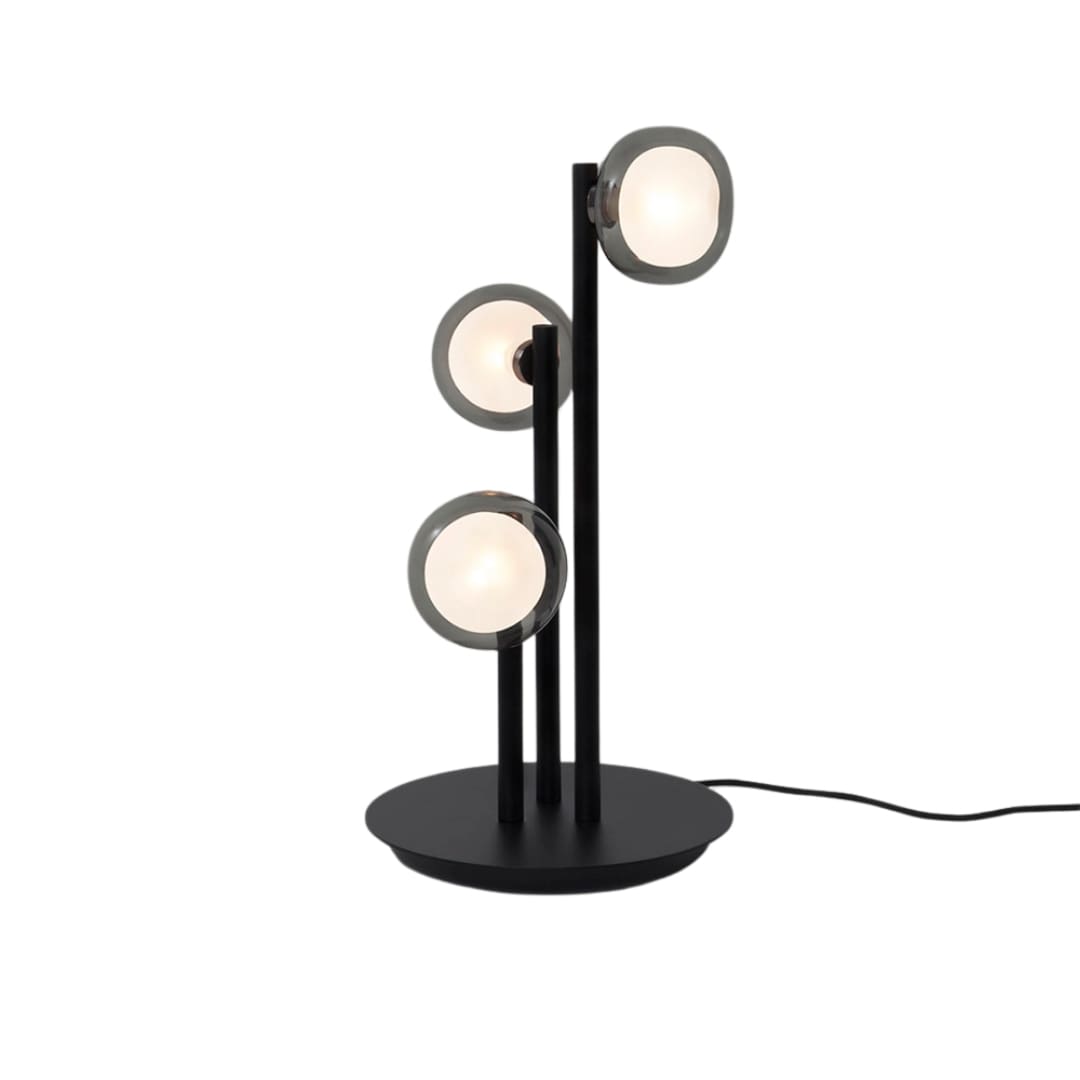 Tooy NABILA 552.33 - matt black, black chrome and smoked glass