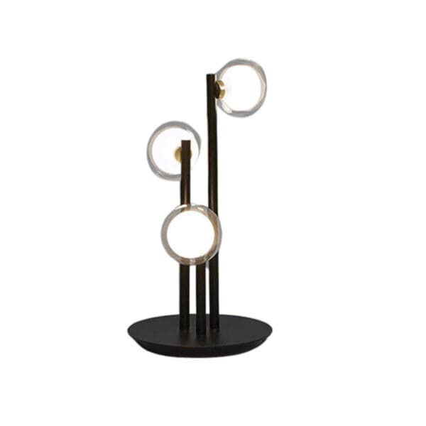 Tooy NABILA 552.33d - matt black, brushed brass and transparent glass