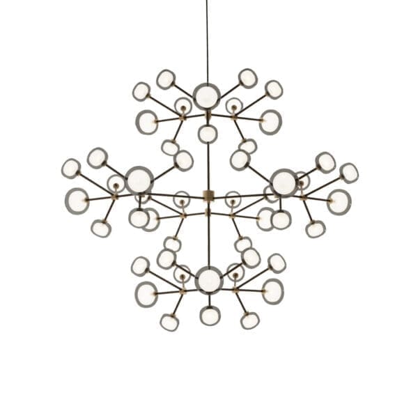 Tooy NABILA 552.48 - nero opaco, ottone spazzolato e vetri trasparenti