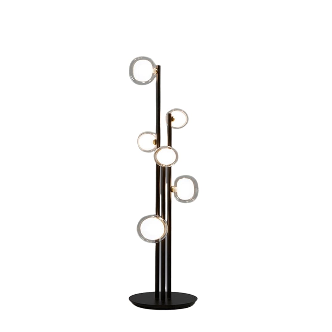 Tooy NABILA 552.66 - matt black, brushed brass and transparent glass