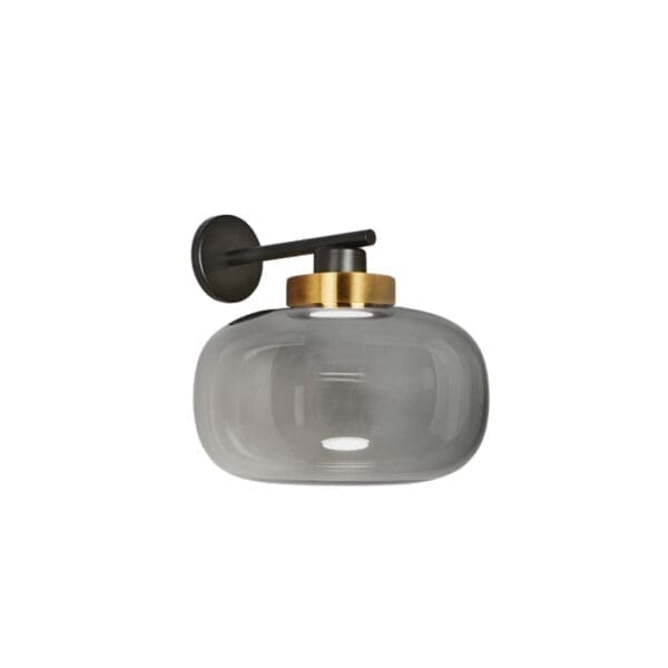 Tooy LEGIER 557.44 - nero sabbia, vetro fumè e anello ottone spazzolato