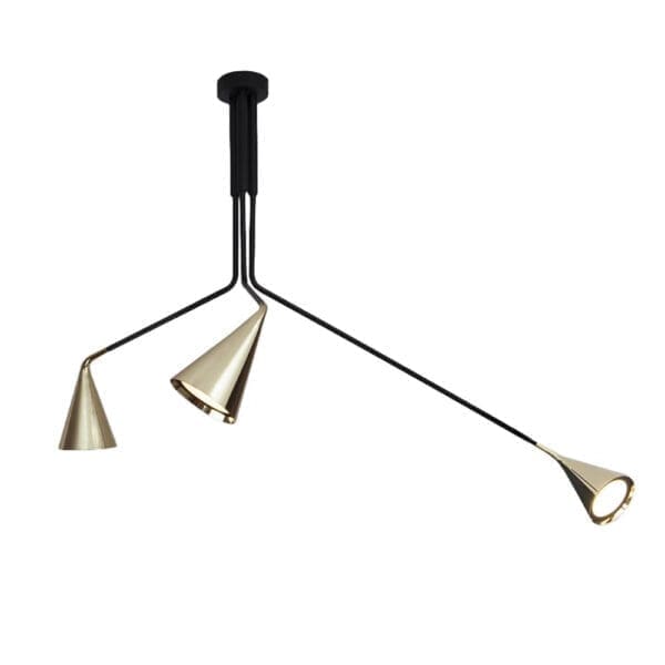 Tooy GORDON 561.13abc - nero opaco e ottone spazzolato