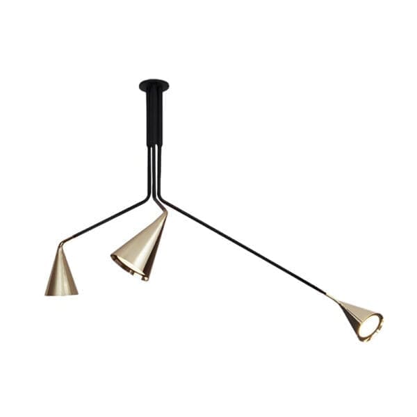 Tooy GORDON 561.15abc - nero opaco e ottone spazzolato