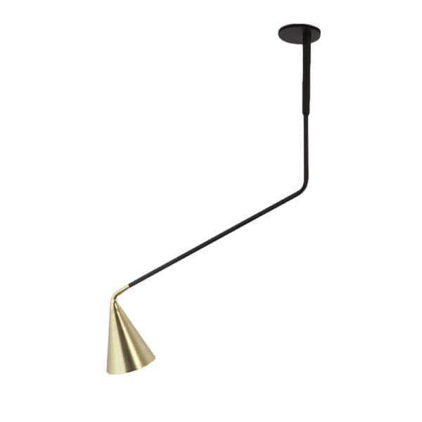 Tooy GORDON 561.15b - nero opaco e ottone spazzolato