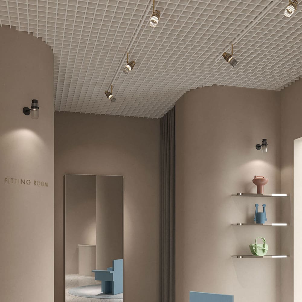 Tooy LEI 564.72 - ottone satinato, vetro trasparente - immagine 2