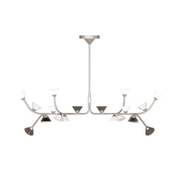 Tooy LINFA 565.12 - nichel opaco, vetro fumè, bianco e trasparente