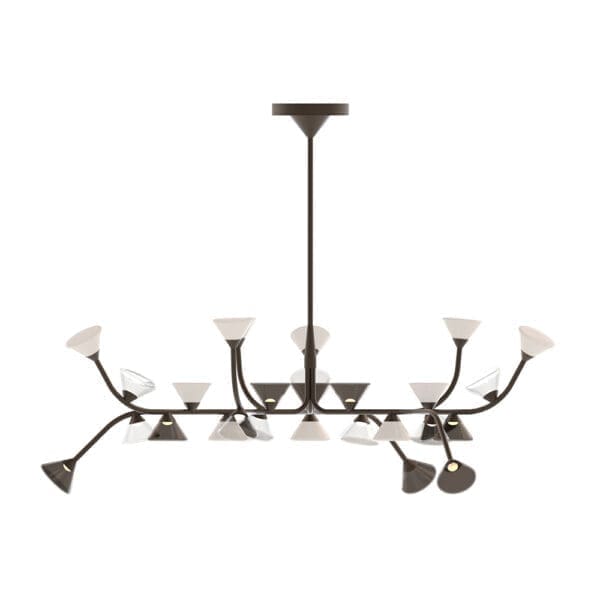 Tooy LINFA 565.13 - titanio, vetro fumè, bianco e trasparente