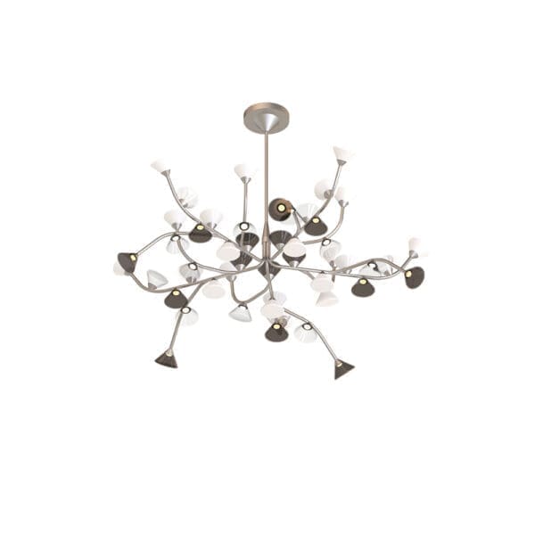 Tooy LINFA 565.15 - titanio, vetro fumè, bianco e trasparente