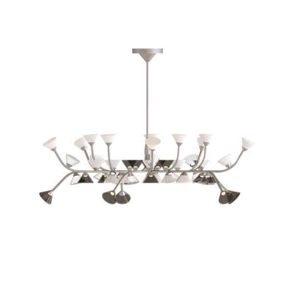 Tooy LINFA 565.15 - nichel opaco, vetro fumè, bianco e trasparente