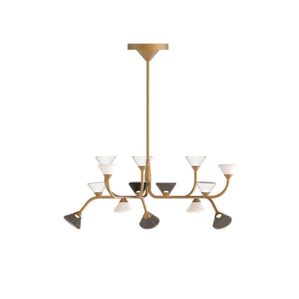 Tooy LINFA 565.18 - oro caldo, vetro fumè, bianco e trasparente