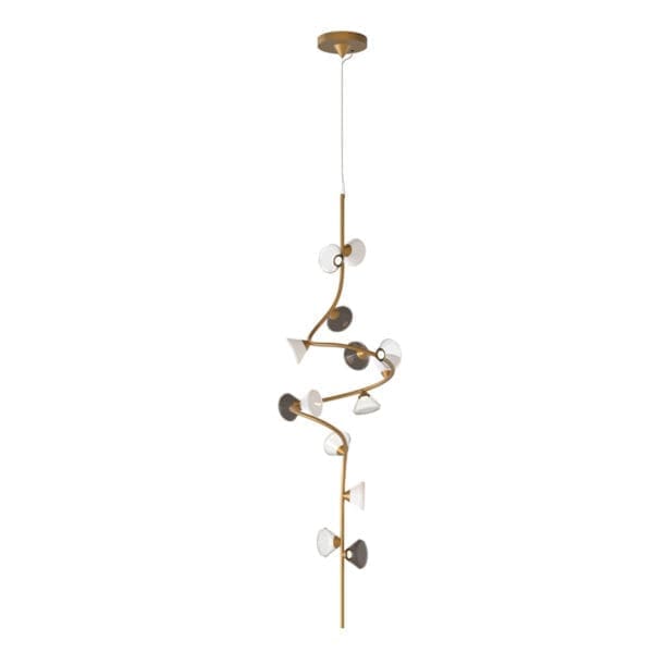 Tooy LINFA 565.22b - oro caldo, vetro fumè, bianco e trasparente