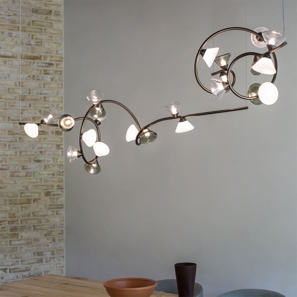 Tooy LINFA 565.23b - matt nickel, smoked, white and transparent glass - Image 2